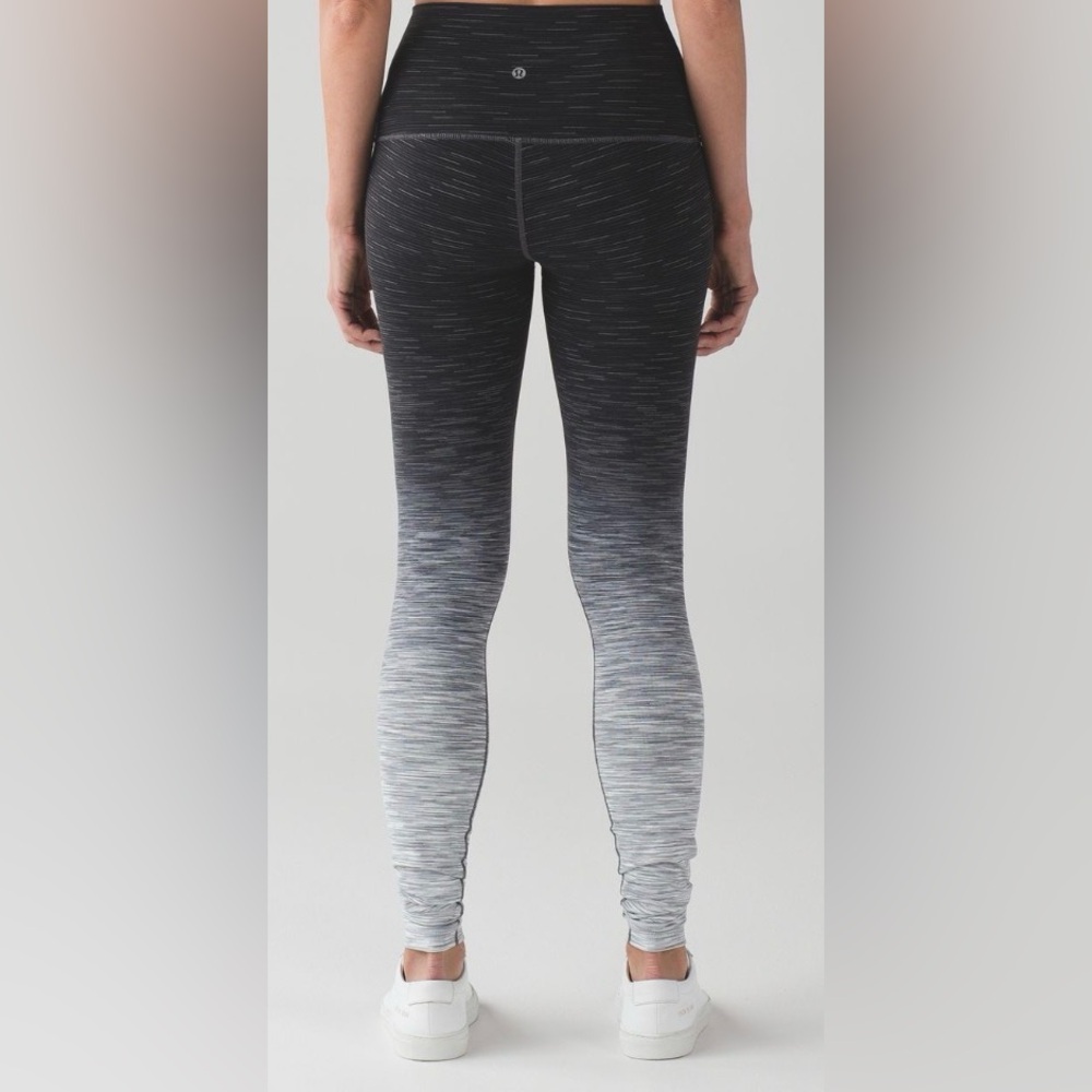 Lululemon Wunder Under Hi-Rise Tight Ombre Melange Space‎ Dye Bk Coal 31” sz2